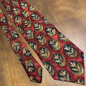Floral silk neck tie